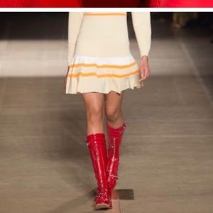 Jeffrey Campbell Peggy Red Knee-Hi Go Go Boot